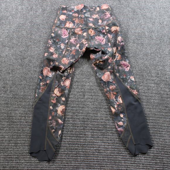 Lululemon Leggings Women's 4 Floral Print High Rise 7/8 Compression - Picture 2 of 8